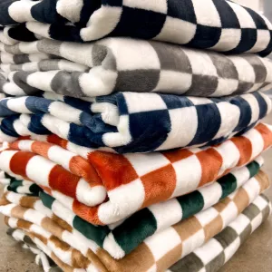 Checkered Fleece Blanket
