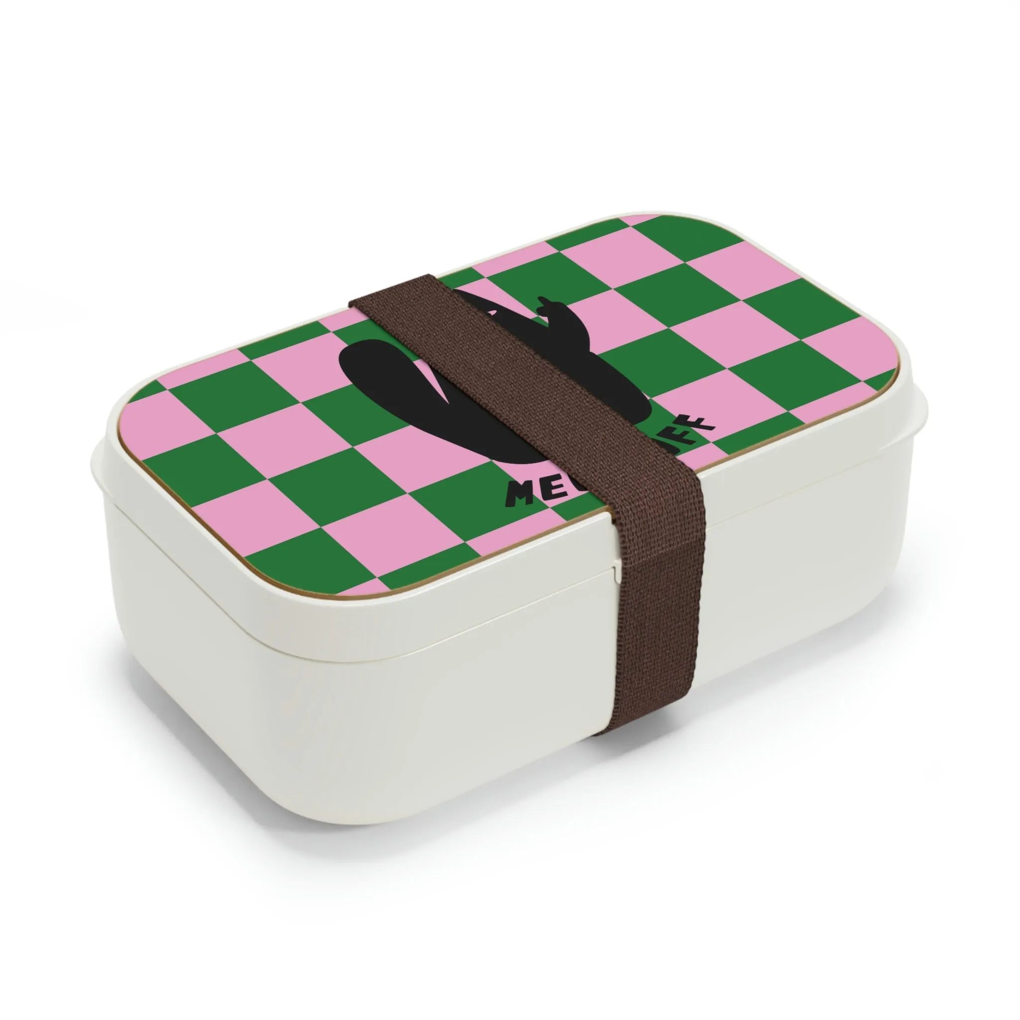 Checkered Funny Cat Bento Lunch Box