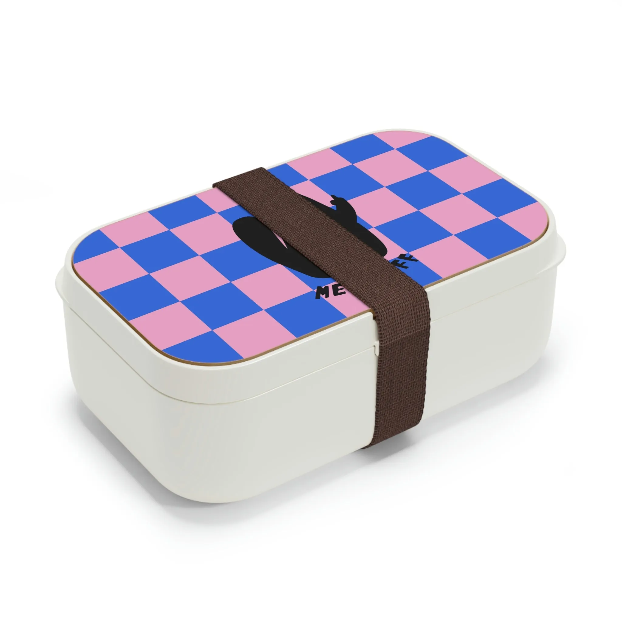 Checkered Funny Cat Bento Lunch Box