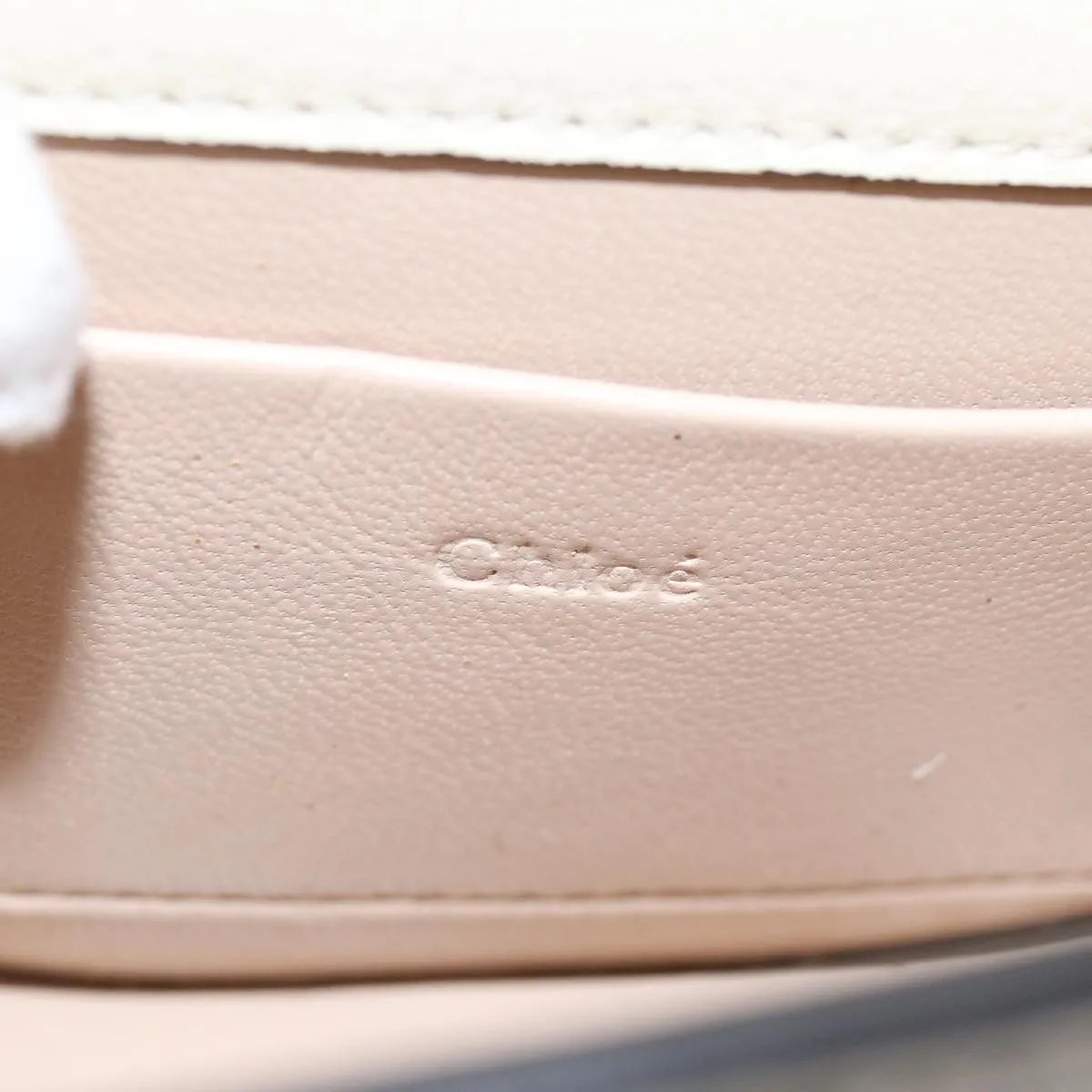 Chloe Small Bracelet Shoulder Bag Leather 2way Cream 70937