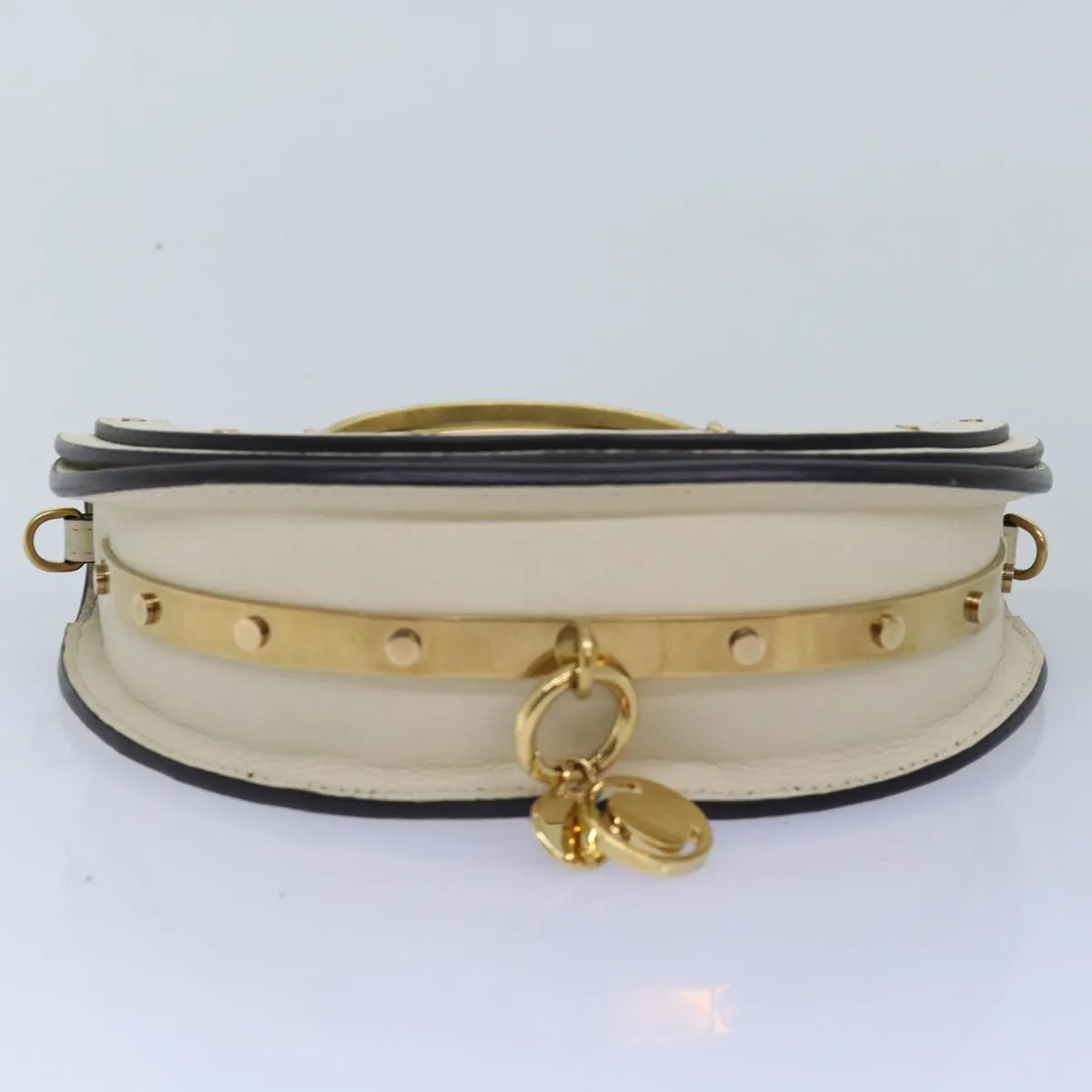 Chloe Small Bracelet Shoulder Bag Leather 2way Cream 70937