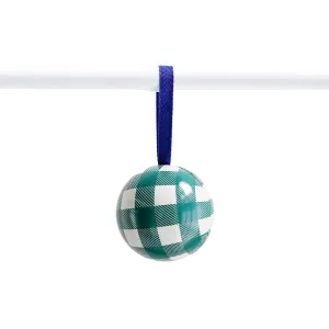 Christmas Bauble - Picnic Green Checkered
