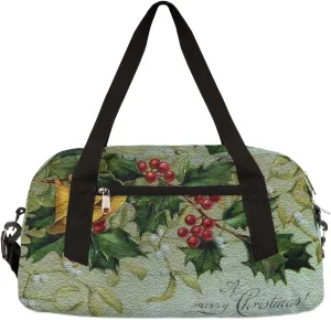 Christmas Bells Kids Duffel Bag for Girls Boys Teens, Oil Painting Dance Bag Overnight Small Duffel Bag Carry On Weekend Sports Gym Travel Bag for School Practice Gymnastics Ballet
