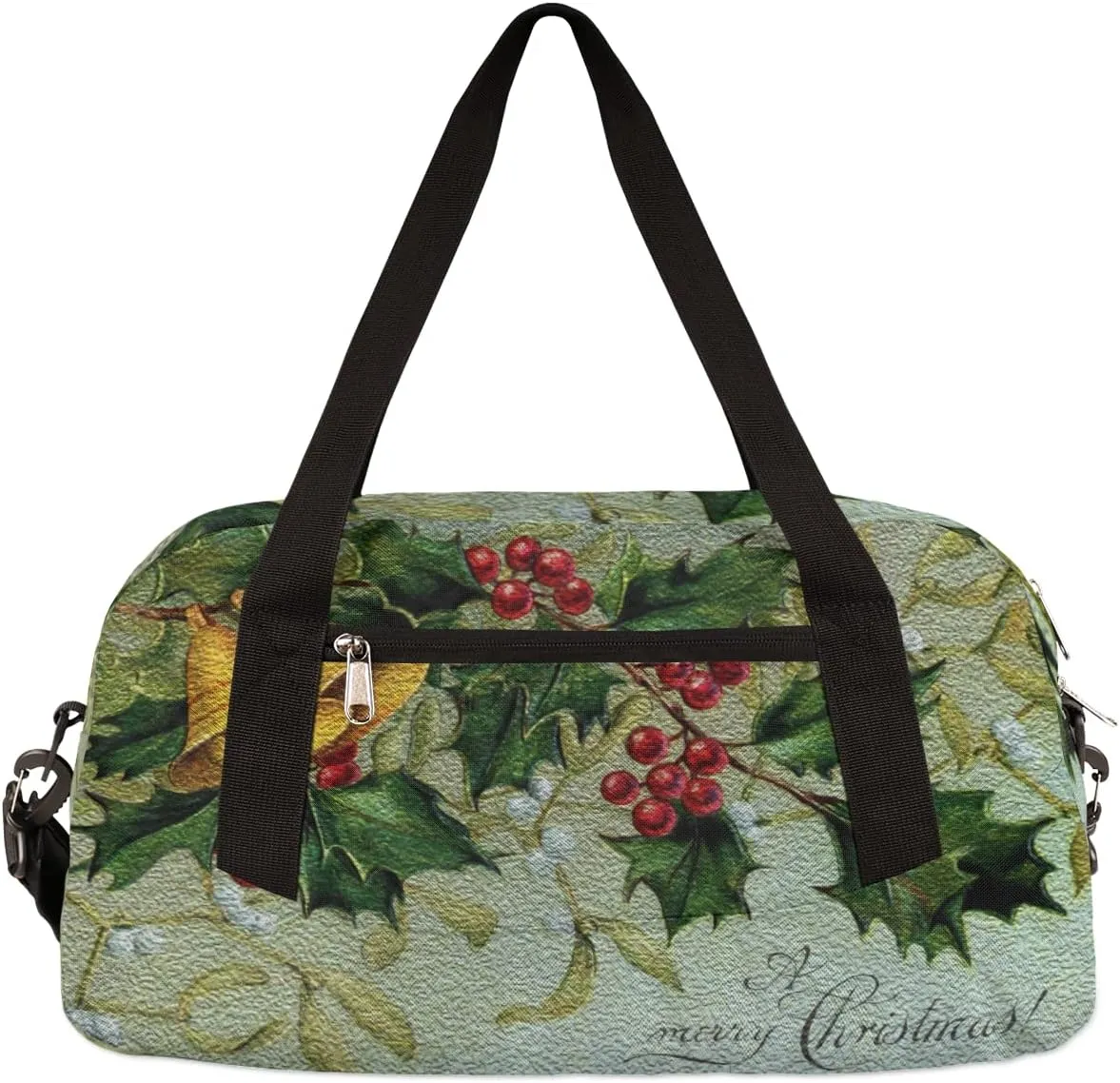 Christmas Bells Kids Duffel Bag for Girls Boys Teens, Oil Painting Dance Bag Overnight Small Duffel Bag Carry On Weekend Sports Gym Travel Bag for School Practice Gymnastics Ballet