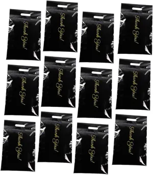 Ciieeo Express Packing Bag 100pcs Black Tote Bags Reusable Bulk Mail Packaging for Thank You Merchandise