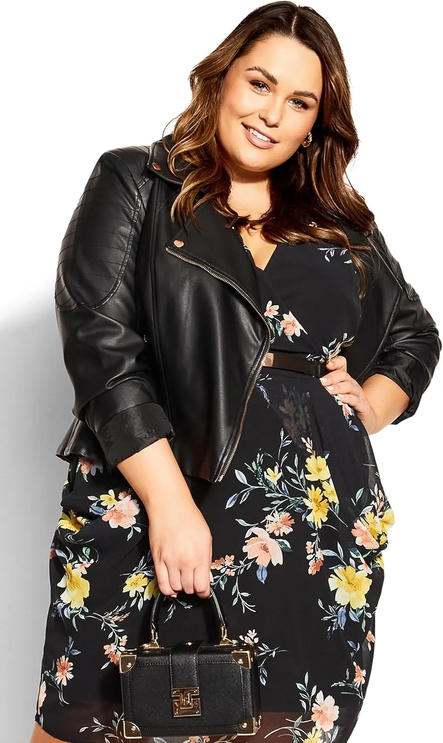 City Chic Women's Plus Size Dress - Color Wrap Print