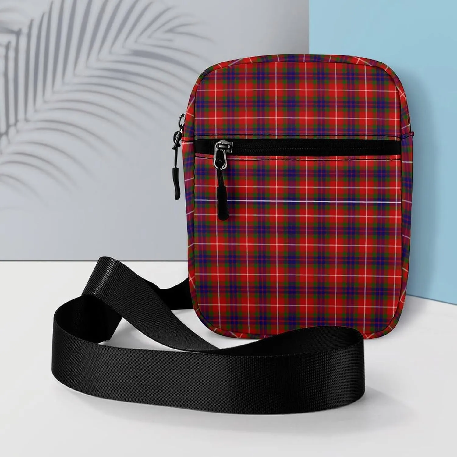 Clan Fraser Tartan Plaid Detachable Shoulder Strap Small Shoulder Bag Unisex