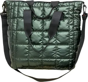 Classic Zipper Shoulder Bags for Women Shoulder Bags Top Handle Satchel Purses Multi Compartment Purse(Green)