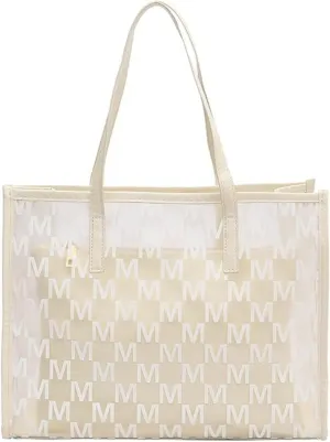 Clear Tote Beach Bag for Women Large PVC Tote Bags with Interior Bag Shoulder Bags Transparent Handbags