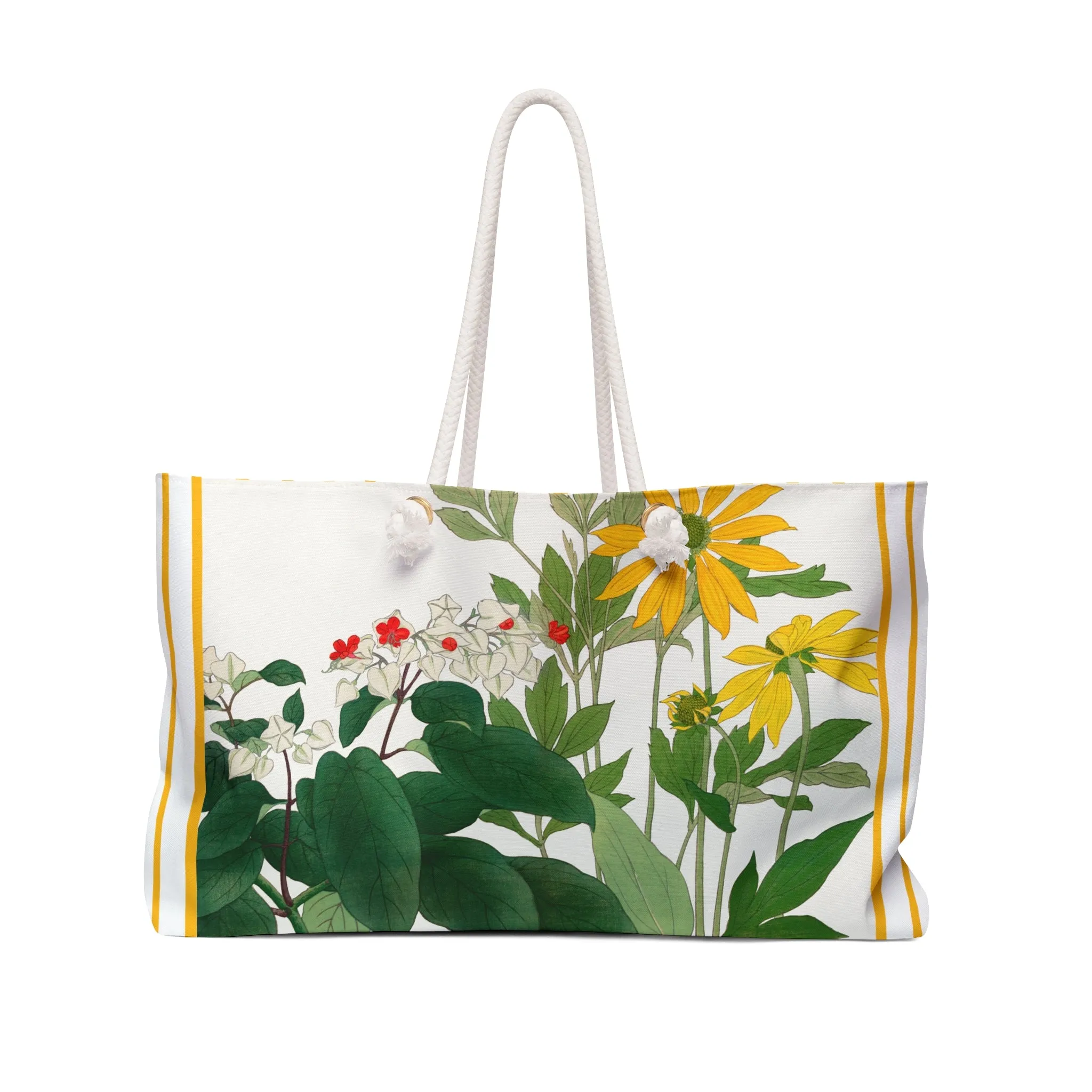 Clerodendrum & Rudbeckia Flower by Tanigami Kônan Weekender Bag