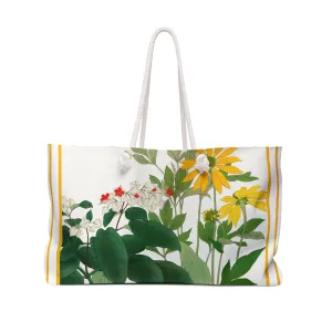 Clerodendrum & Rudbeckia Flower by Tanigami Kônan Weekender Bag