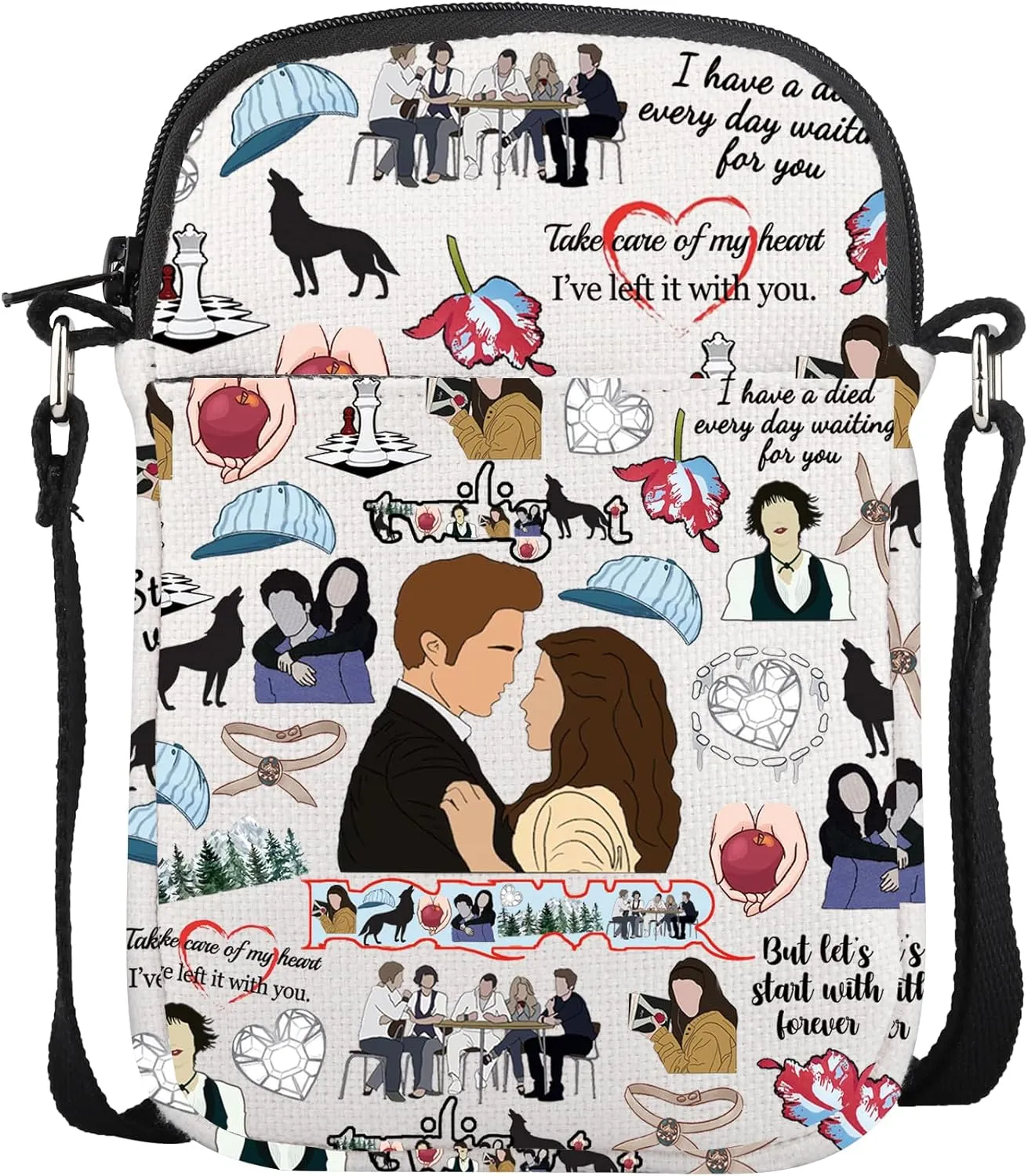 CMNIM T-light Merch Vampire TV Show Character Crossbody Purse Bag City of Forks Washington Gifts Vampire Shoulder Bag