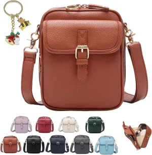 Collaboraten1 Crossbody Leather Bag, 2025 New Vintage Double Layer Urvashi Crossbody Leather Bag for Women