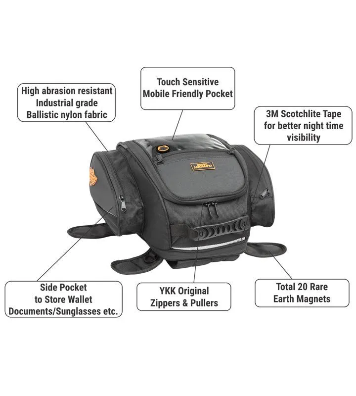 Combo 15: Stallion 50L Saddle Bag   Jaws Magnetic 28L Tank Bag