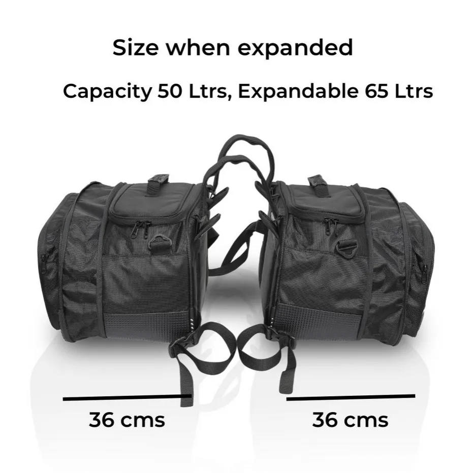 Combo 15: Stallion 50L Saddle Bag   Jaws Magnetic 28L Tank Bag