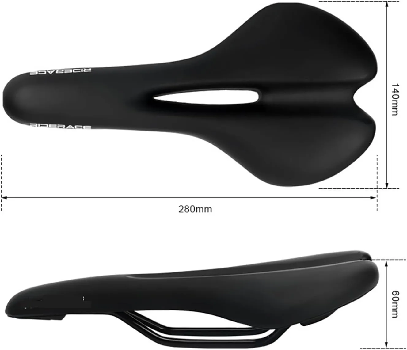 Comfortable Bike Saddle Hollow Breathable Comfortable Fit for Seat Road Bike One-Piece Cushion Shock Absorbing PU Leather Racing Fit for Seat Waterproof