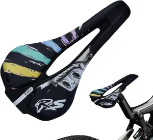 Comfortable Bike Seat | Mens Bike Seats for Comfort,Reflective Waterproof Padded Ergonomic Shock-Absorbing Breathable Replacement for Road Cruiser Trail
