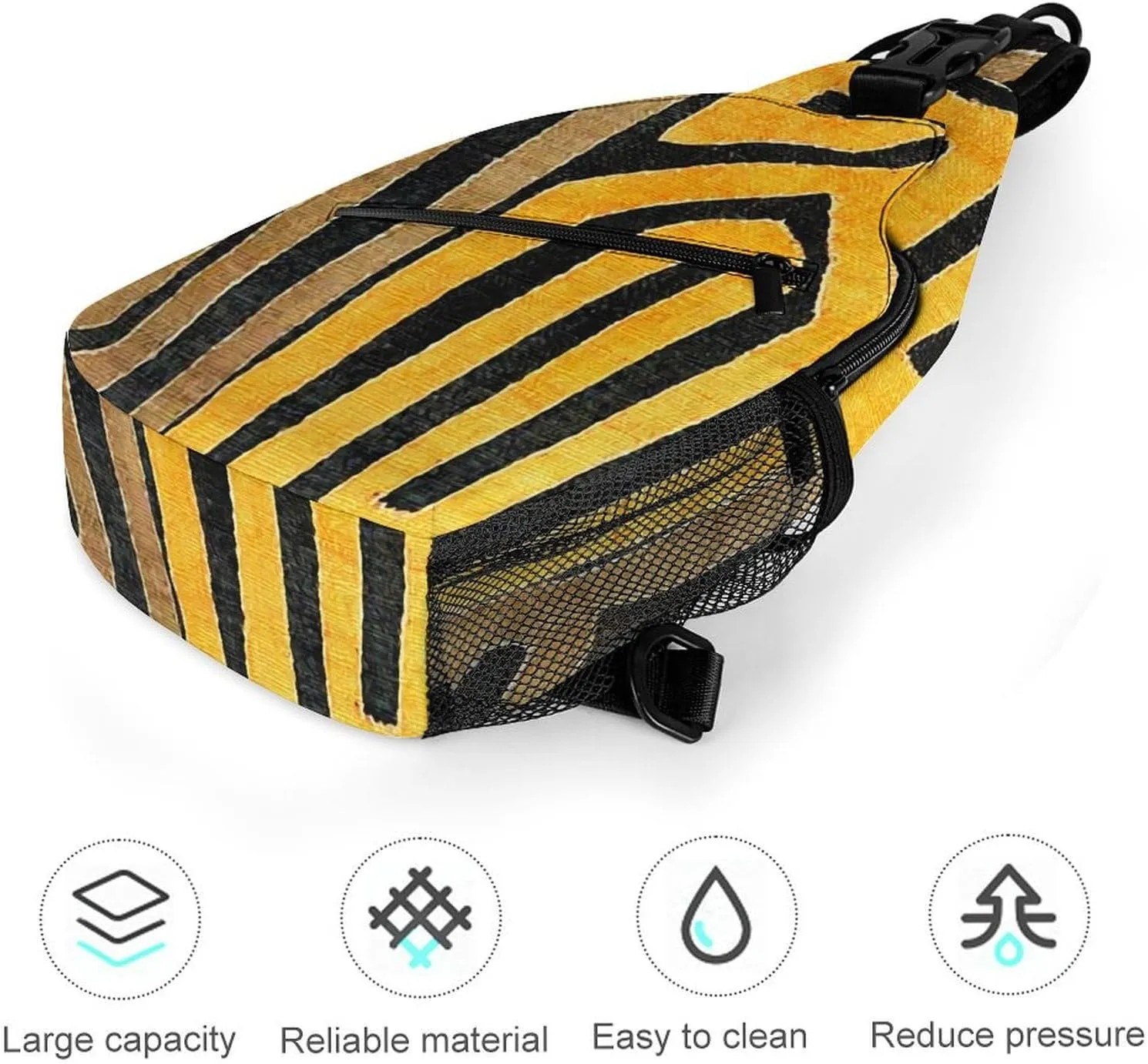 Contemporary African Mud Cloth Print Retro Pattern A Spacious And Large Capacity Portable Adjustable Chest Bag