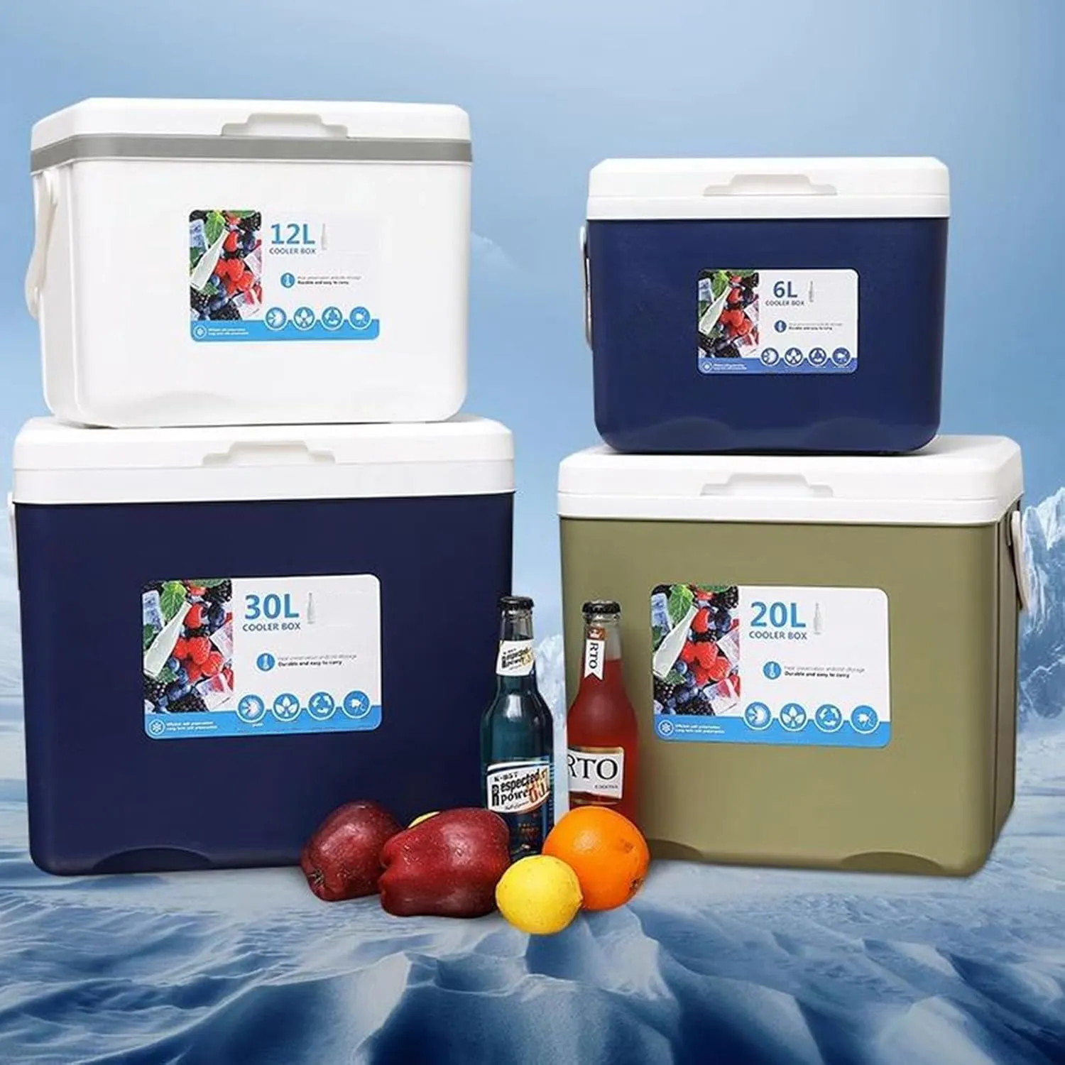 Cooler for ABT A1/A2/A3/A4/A5/A6/A7/Arteon/Ateca/Caddy/Golf Insulated Hard Ice Box Large High-Performance Storage Box Portable Cool Picnic Box Festival Camping