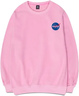 CORIRESHA Fashion NASA Logo Print Hoodie Sweatshirt with Pocket(Smaller Than Standard Size)