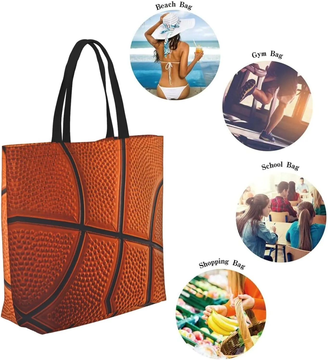 cracked print Reusable Grocery bags Big Capacity Shopping Bag Canvas Shoulder Tote Handbag for Women Girls