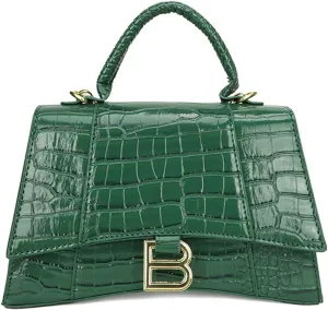 Crocodile Print Tote Shoulder Crossbody Hourglass Bag
