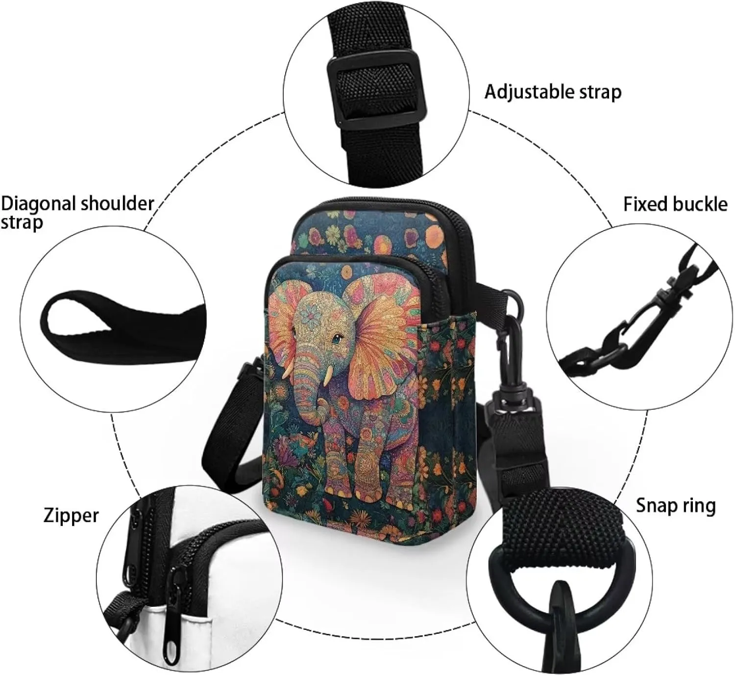 Crossbody Bag Crossbody Purses for Women Shoulder Bags with Strap Casual Polyester Shoulder Bag