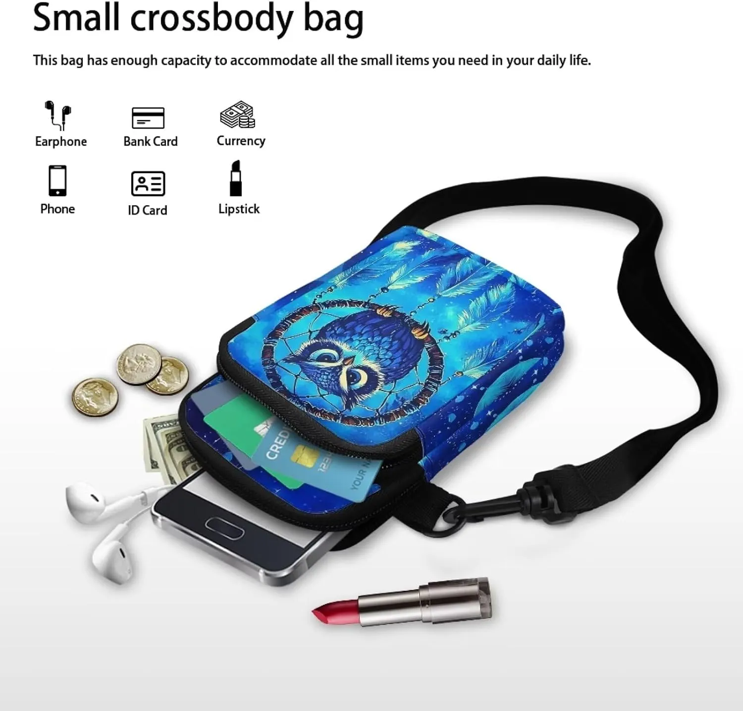 Crossbody Bag Crossbody Purses for Women Shoulder Bags with Strap Casual Polyester Shoulder Bag