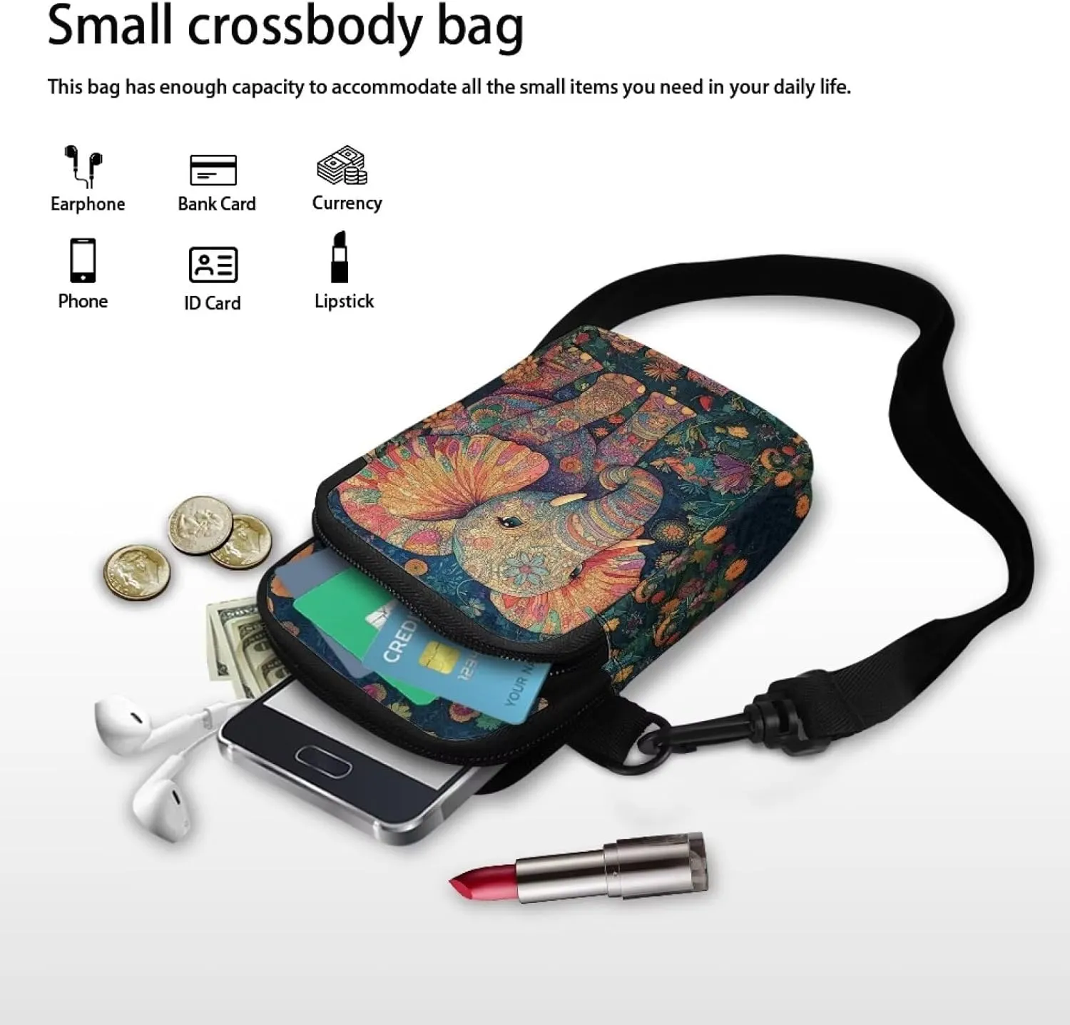 Crossbody Bag Crossbody Purses for Women Shoulder Bags with Strap Casual Polyester Shoulder Bag