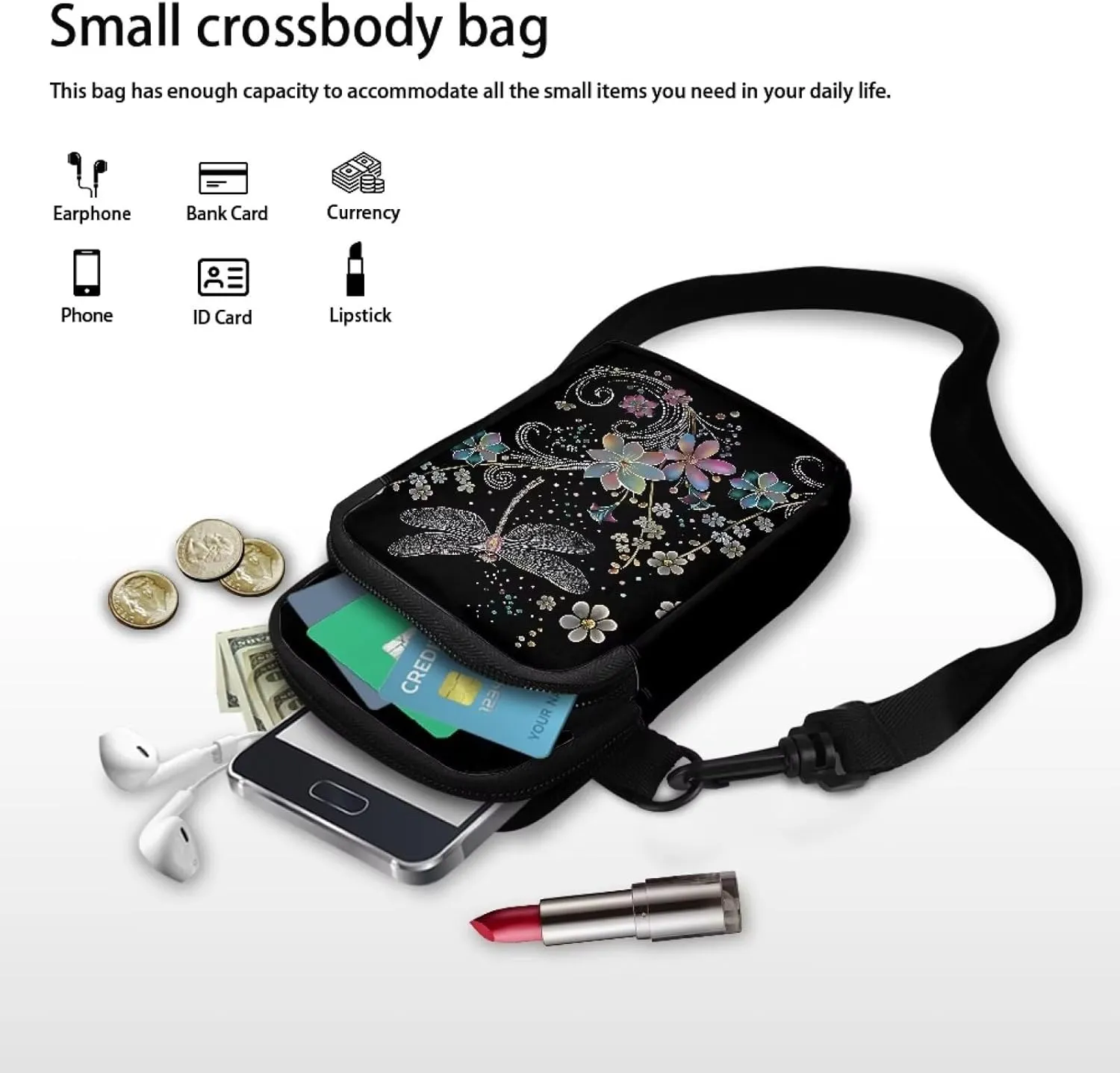 Crossbody Bag Crossbody Purses for Women Shoulder Bags with Strap Casual Polyester Shoulder Bag
