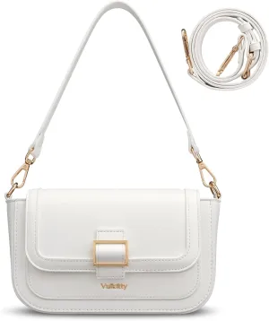 Crossbody Bags for Women Leather Shoulder Bag Women Purse and Handbags with 2 Removable Straps