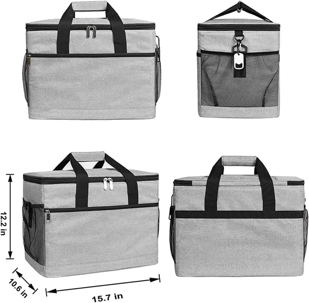 CSCDD Heat Insulated Leakproof Heat Reusable Hand Lunch Bag With Detachable Shoulder Strap Lunch Bag 33L Foldable