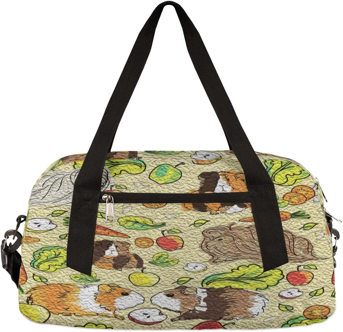 Cute Hamster Apples Kids Duffel Bag for Girls Boys Teens, Hamster Oil Painting Dance Bag Overnight Small Duffel Bag Carry On Weekend Sports Gym Travel Bag for School Practice Gymnastics Ballet