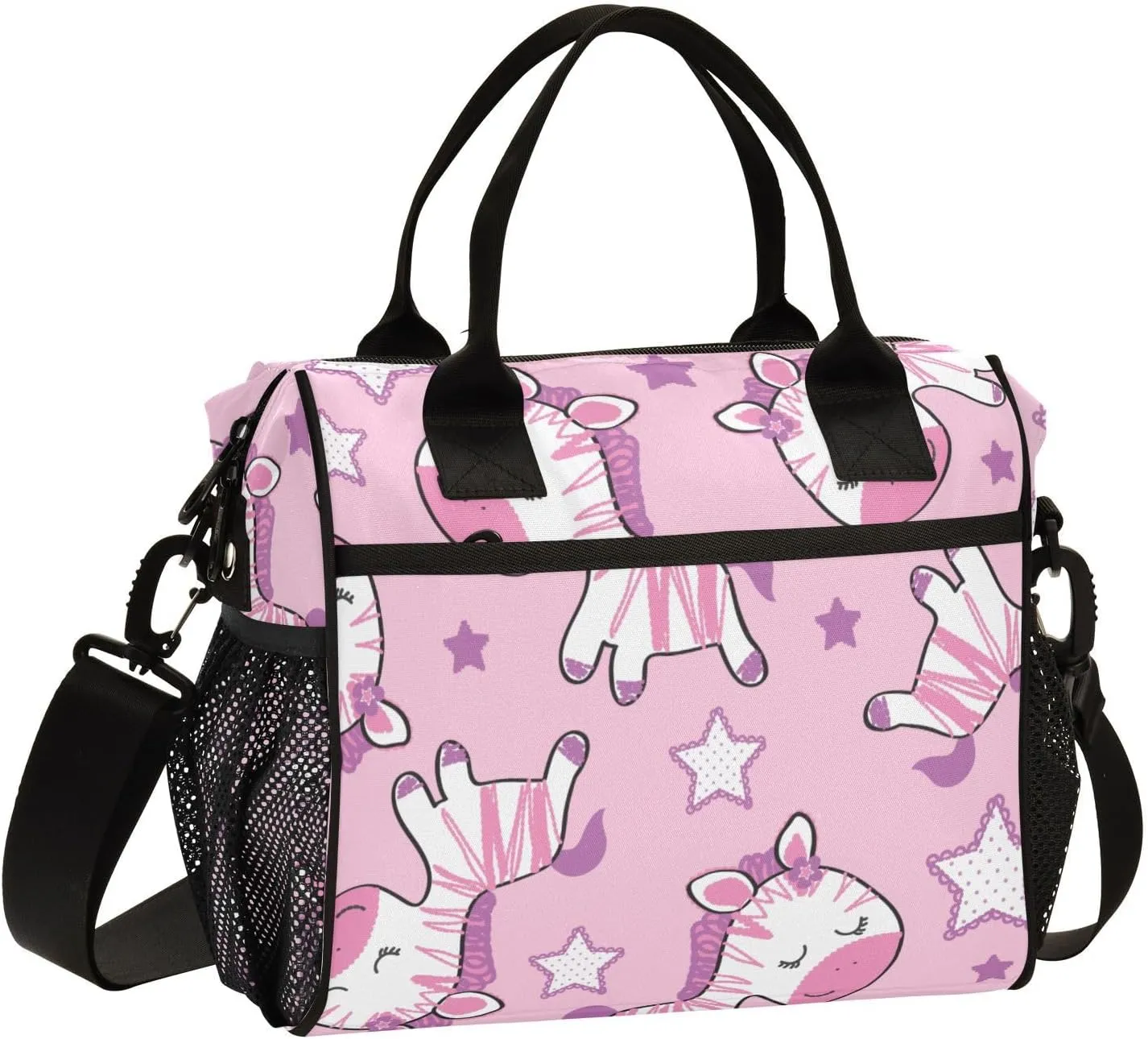 Cute Pony Horse Insulated Cooler Bag - Portable 12 Cans Reusable Soft Cooler with Shoulder Strap for Picnic, Beach, Work, Travel