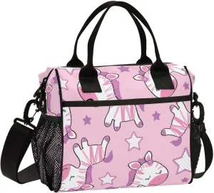 Cute Pony Horse Insulated Cooler Bag - Portable 12 Cans Reusable Soft Cooler with Shoulder Strap for Picnic, Beach, Work, Travel