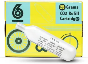 CyclingDeal 16g or 25g Threaded CO2 Cartridges Refills for Bike Bicycle Pump CO2 Inflator Heads - Great Refill for Mountain or Road Bikes Tires