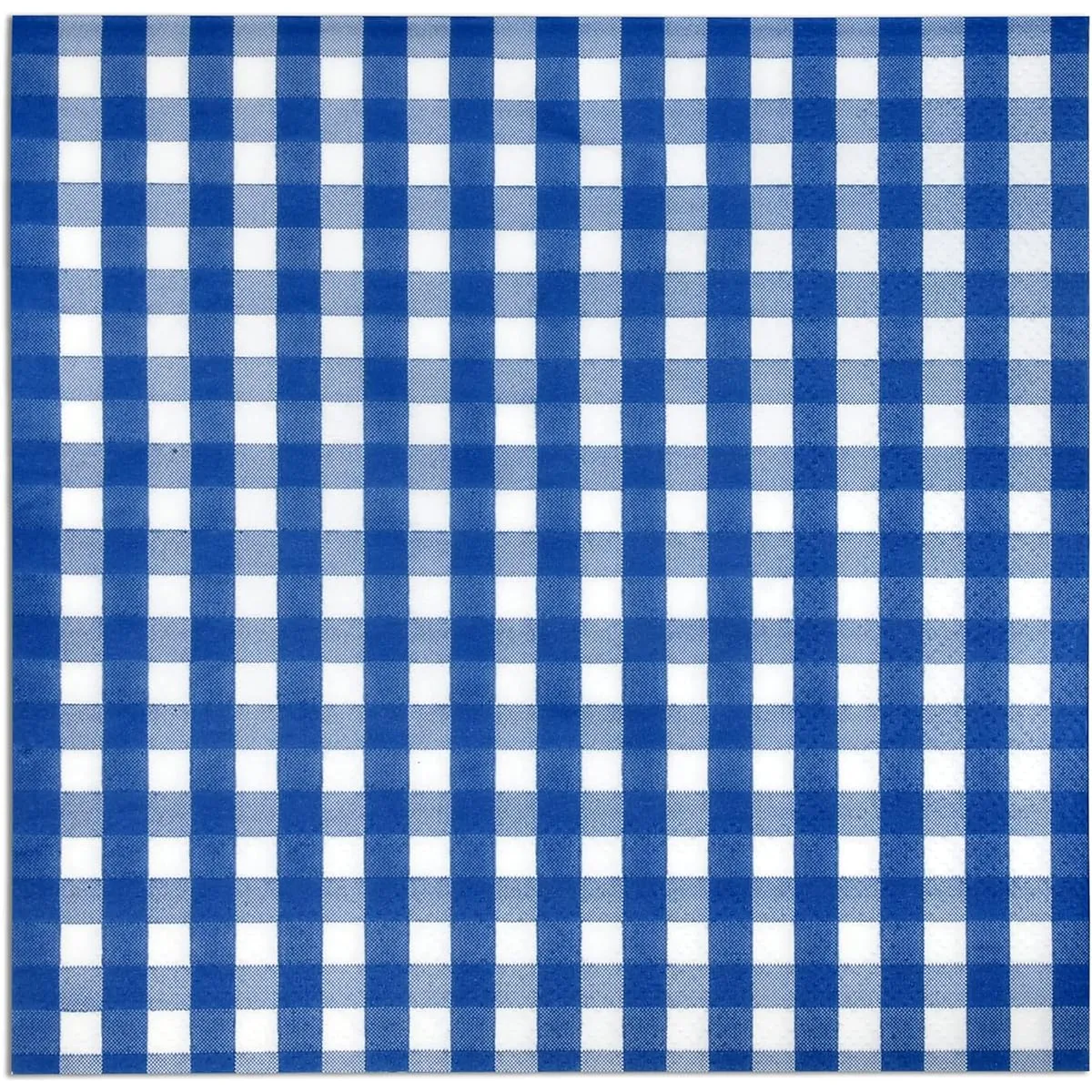 Dark Blue & White Gingham Luncheon Napkins - Disposable Paper Navy Checkered Lunch Napkins for Summer Picnic BBQ Camping Wedding Birthday Baby Shower Party Dinner Table Decor - 100pcs