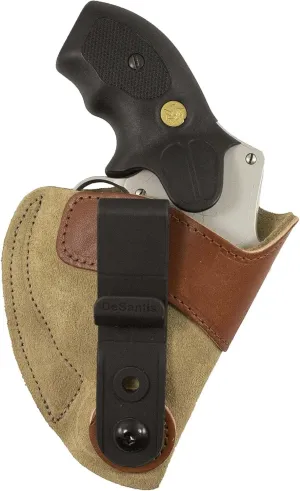 DeSantis Sof-Tuck - IWB Gun Holster for Men and Women, Concealed Carry for Pistols, Quick Draw, Made with Soft No-Slip Suede & Premium Saddle Leather, Adjustable Cant, Suitable for Appendix Wear