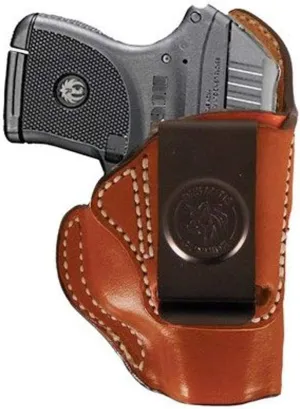 DeSantis Summer Heat IWB Holster - Concealed Carry Gun Holster for Men and Women, Premium Saddle Leather, Fits Ruger LCP .380 Cal, LCP Custom .380, LCP II, LCP Max, KelTec P3AT - Right Hand Draw, Tan