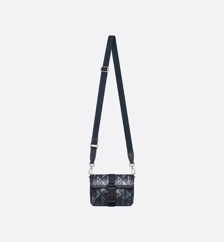 Dior Hit The Road Mini Bag • Navy Blue CD Diamond Canvas