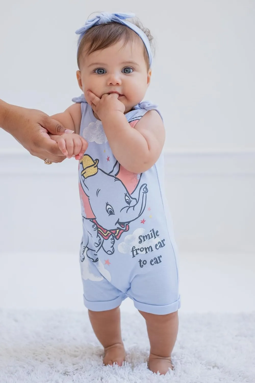 Disney Minnie Mouse Winnie the Pooh Lion King Lilo & Stitch Simba Romper and Headband Newborn to Toddler