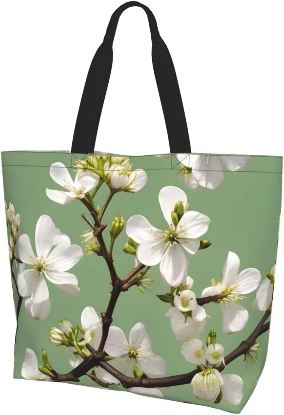 Dogwood Blossoms print Shoulder Handbag, Women Tote Purse, Large Capacity Shopping Bag, Top Handle Bag
