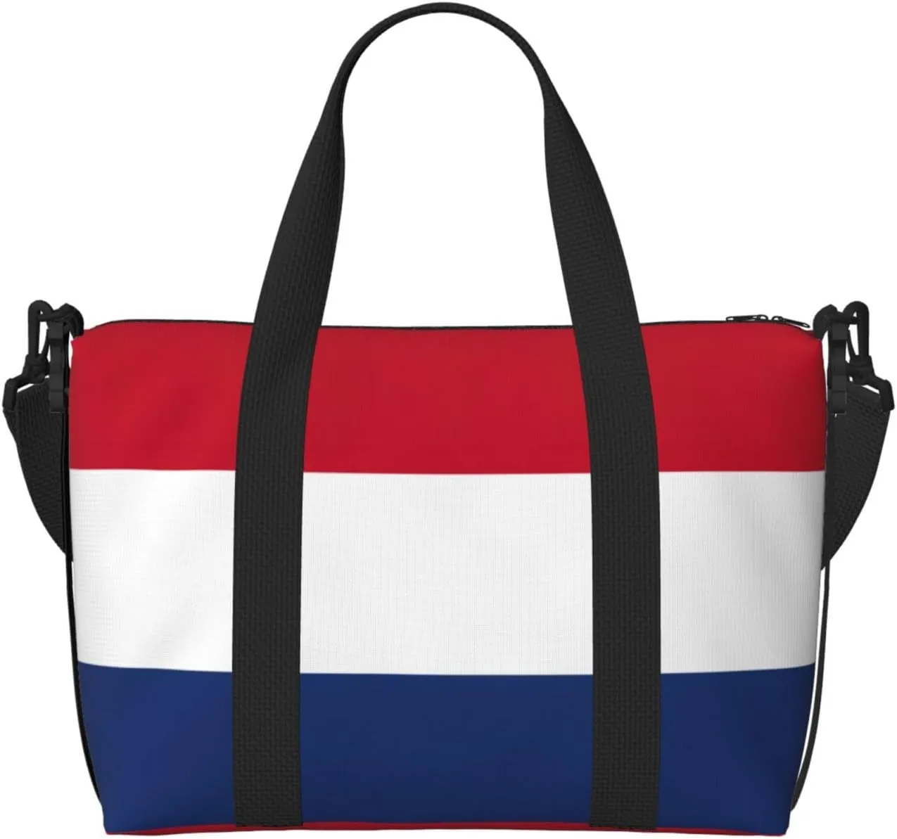 Dutch flag print Travel Duffle Bag,Weekender Bags,Gym Duffel Bag,Luggage Duffle Overnight for Women Men