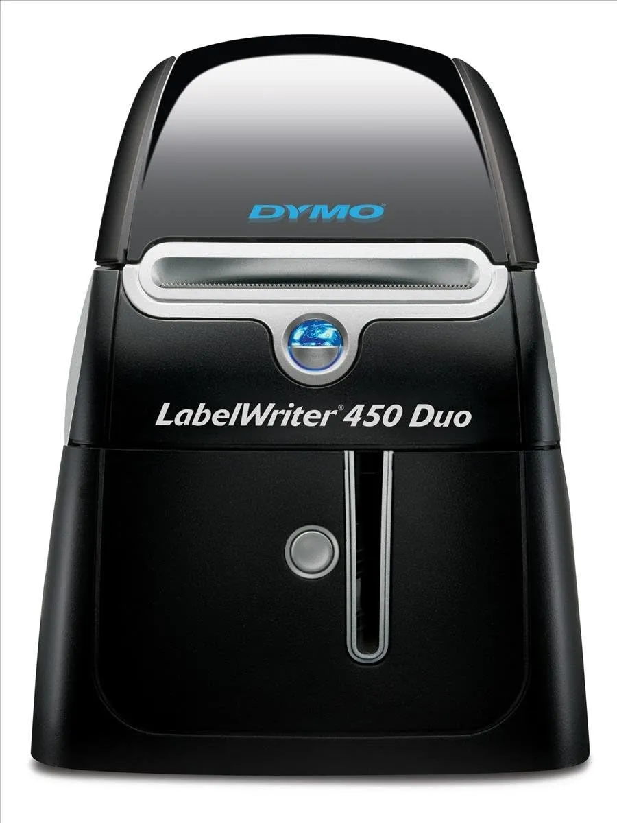 Dymo LabelWriter 450 Duo Label Maker, Black, Silver