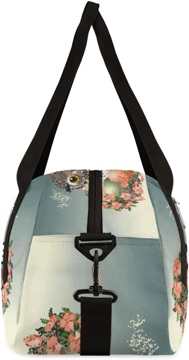 Easter Eggs Owl Personalized Kids Duffel Bag for Girls Boys, Owl Debris Custom Dance Bag Overnight Small Duffel Bag Carry On Weekend Sports Travel Bag for School Practice Gymnastics Ballet