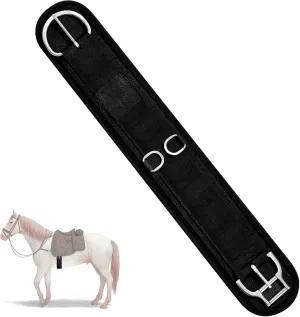 Eccliy 32 Inch Equine Horse Cinch Elastic Saddle Cinch Girth with Buckle for Western Horse Riding Supplies