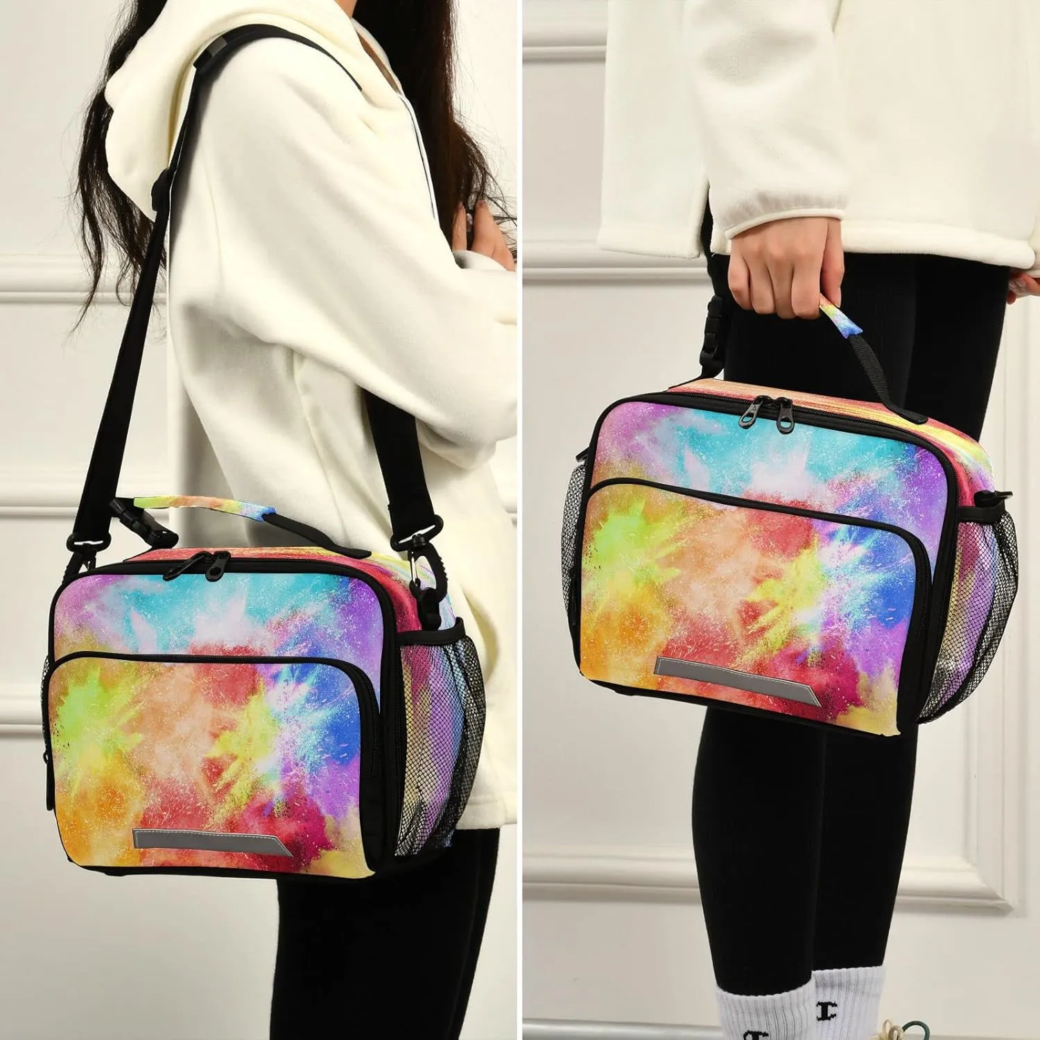 Eionryn Dust Explode Lunch Bags Lunch Box Insulated Cooler Bag Reusable Tote Shoulder Bag for Picnic Meal Office Outdoor