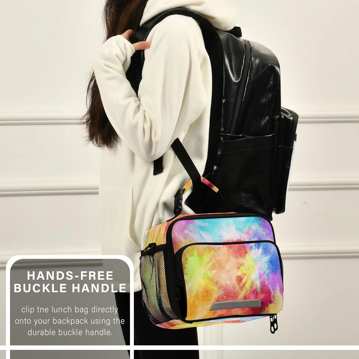 Eionryn Dust Explode Lunch Bags Lunch Box Insulated Cooler Bag Reusable Tote Shoulder Bag for Picnic Meal Office Outdoor