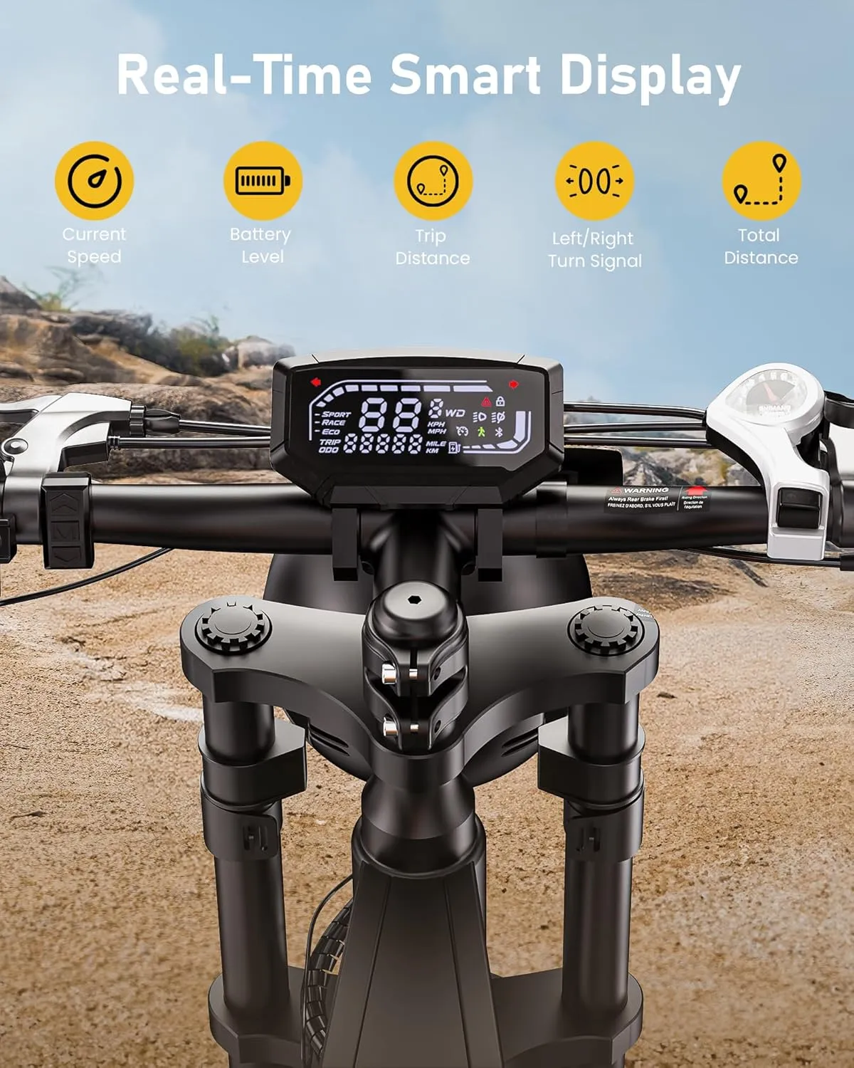 Electric Bike Adults 750/1500W Ebike 20/28MPH, 55-75 Miles Electric Motorcycle with 10.4/13AH Battery, 20" Fat Tire Electric Dirt Bike 7-Speed E-Bike Full Suspension, 𝗥/𝗟 𝗧𝘂𝗿𝗻 𝗛𝗲𝗮𝗱𝗹𝗶𝗴𝗵𝘁