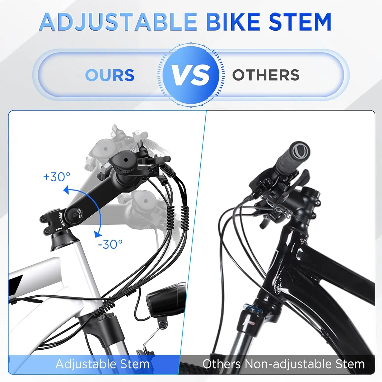 Electric Bike for Adults, 26'' 1000W Peak Ebike, Up to 50 Miles 21.7MPH Electric Mountain Bike with 48V 374.4WH Removable Battery, Adjustable Stem, Fenders, Lockable Suspension Fork, 21-Speed
